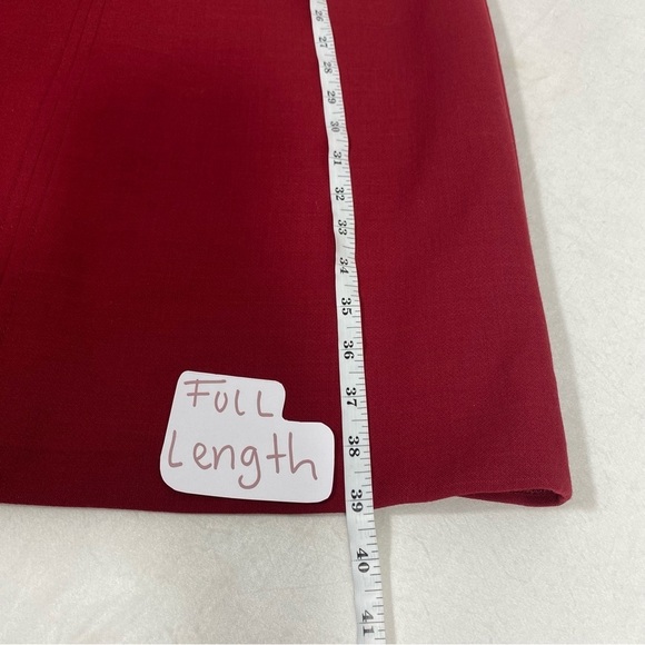 Talbots Womens Sleeveless Shift Dress Wool Blend Red Sz 10 Career Office Classic - Picture 9 of 9